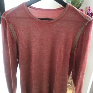 John Varvatos Sweater Silk Artisan Cashmere Red XS